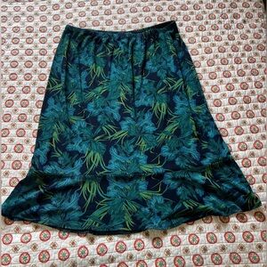 Tropical Spandex Swim Coverup Midi Skirt Size Large/XL